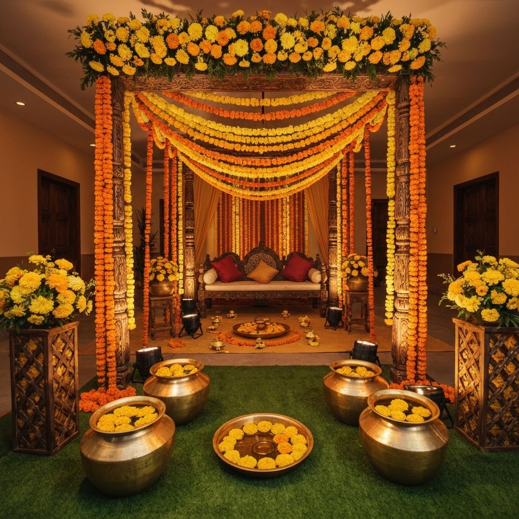 Haldi – Floral Entrance